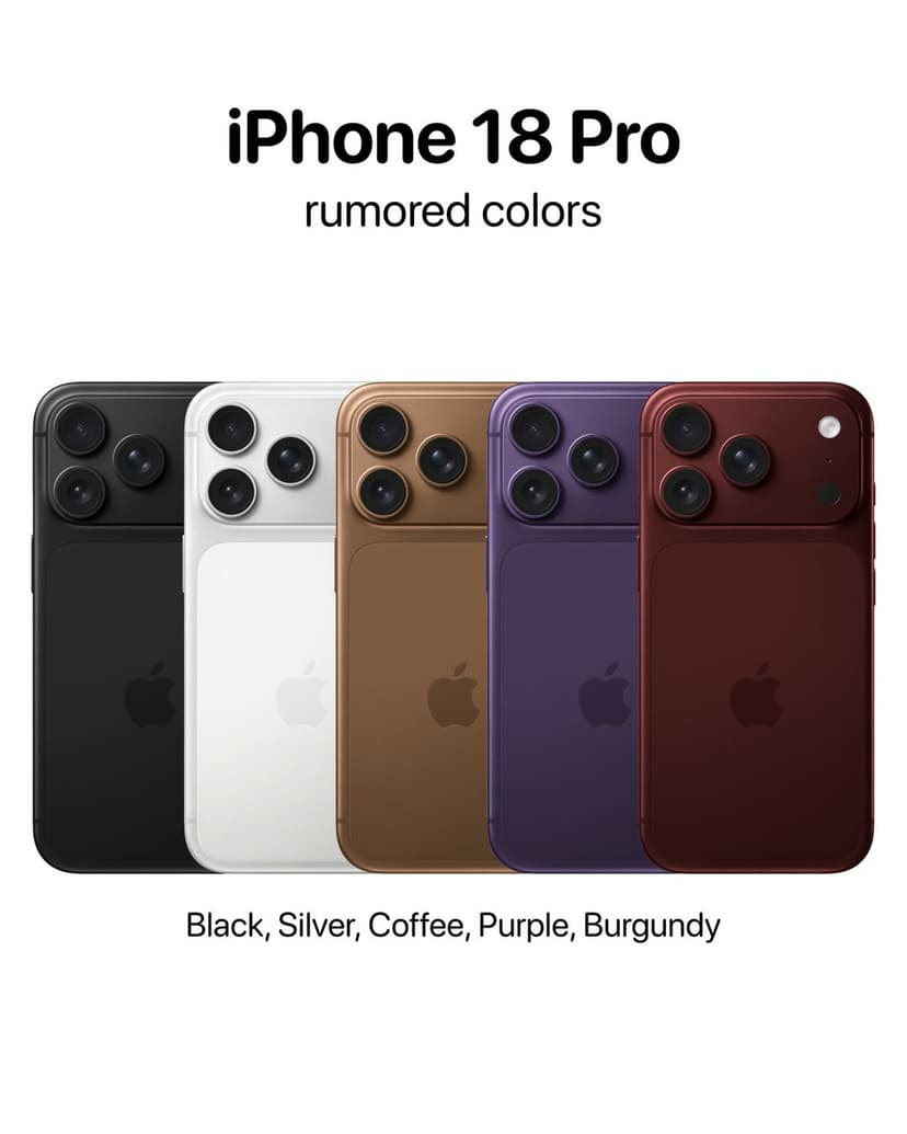 IPhone 18 Pro Rumored Colors Burgundy Coffee And Purple Could iphone-18-pro-rumored-colors-burgundy-coffee-and-purple-could